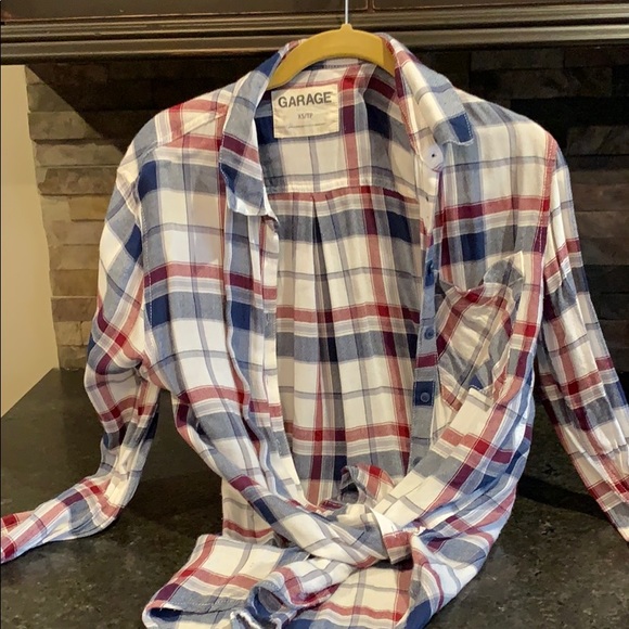 Garage Tops - Plaid button down